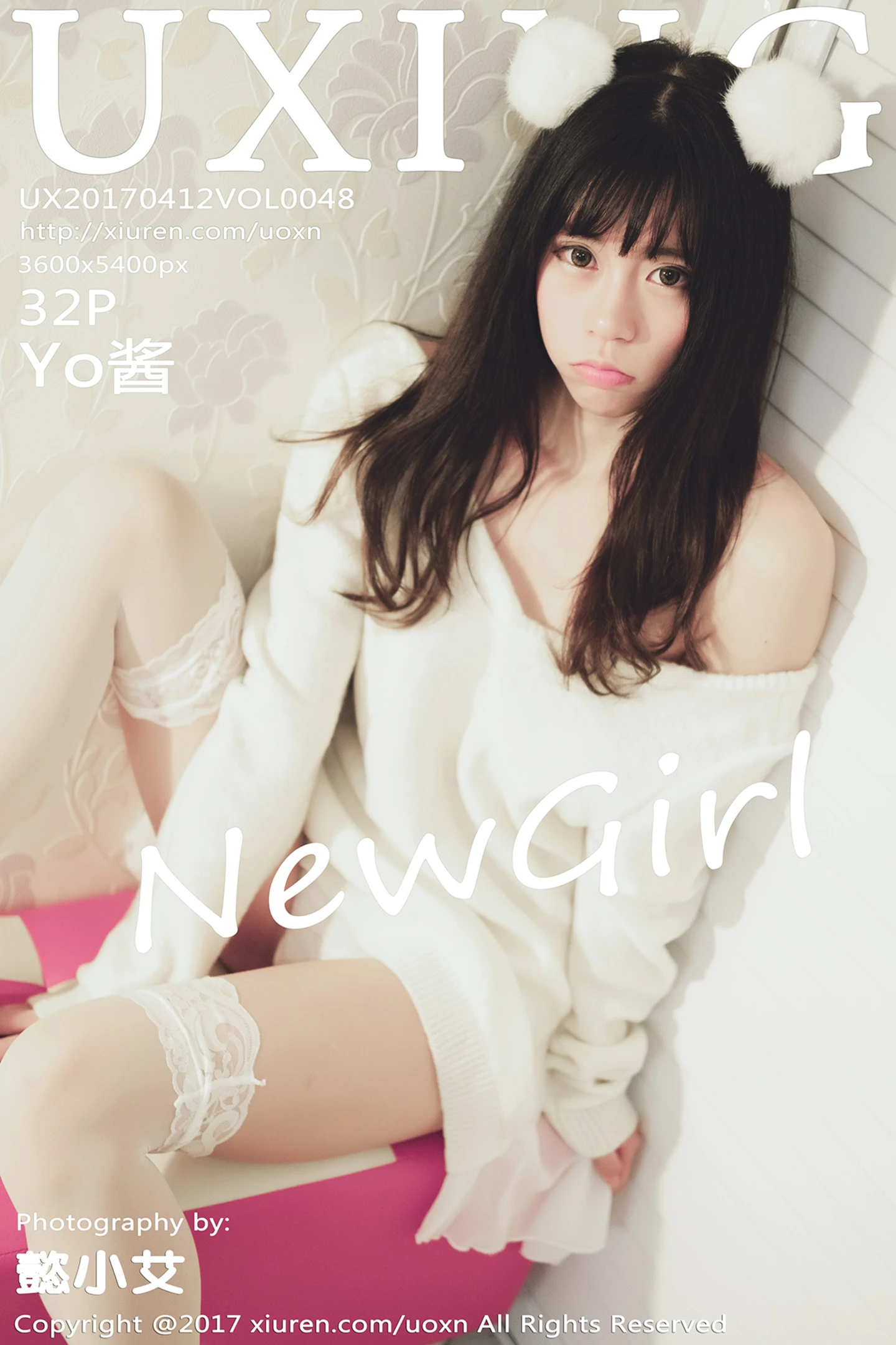 [UXING优星馆]Vol.048_嫩模Yo酱居家学生装+白色蕾丝袜清爽美萝莉性感写真32P-秀人网 - XiuRen.Space
